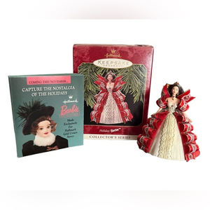 Hallmark Keepsake Ornament Holiday Barbie 5th in Series‎ Christmas 1997 Mattel
